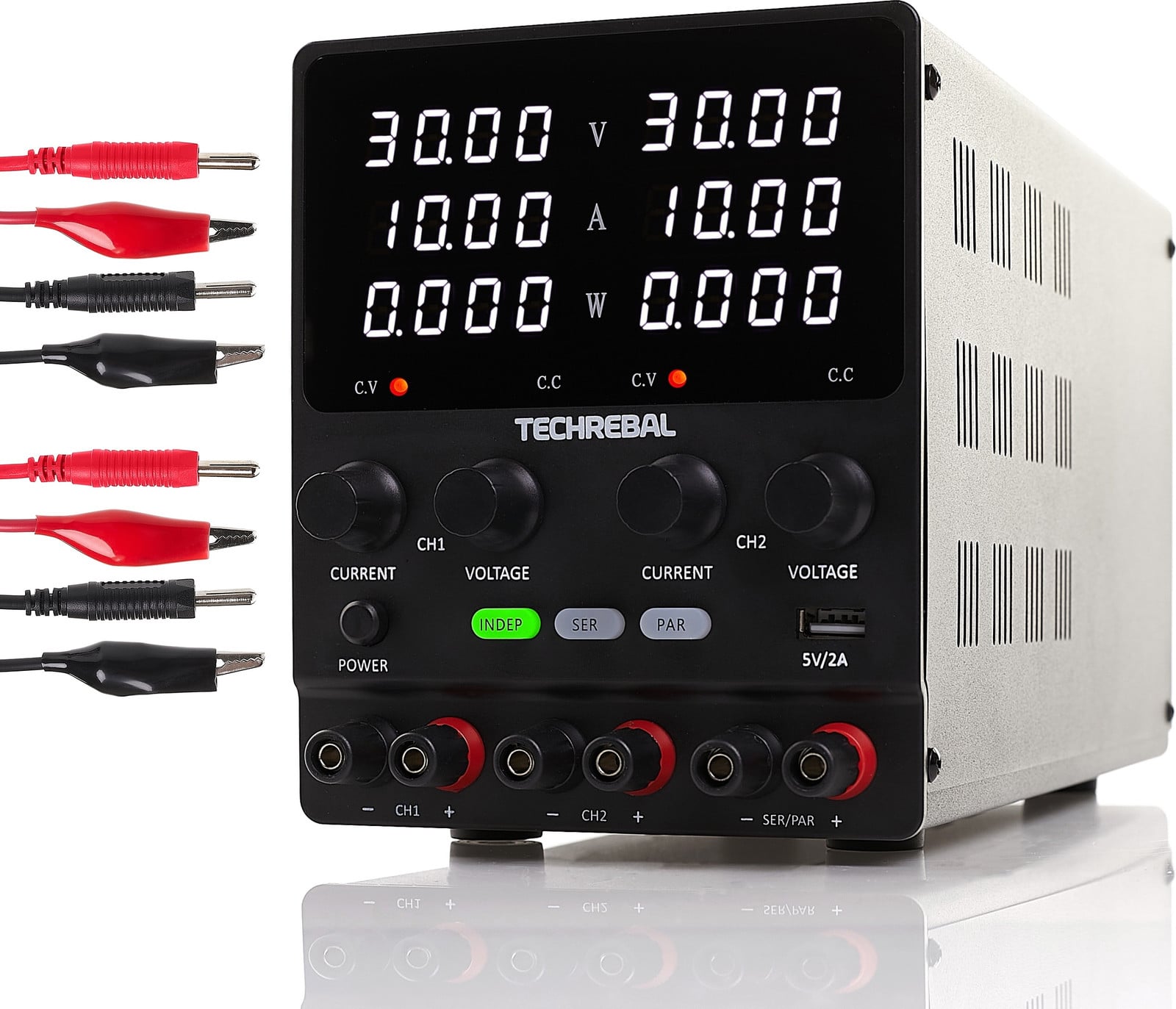 Techrebal SPS-3010-2KD laboratoriumvoeding, 30V, 10A