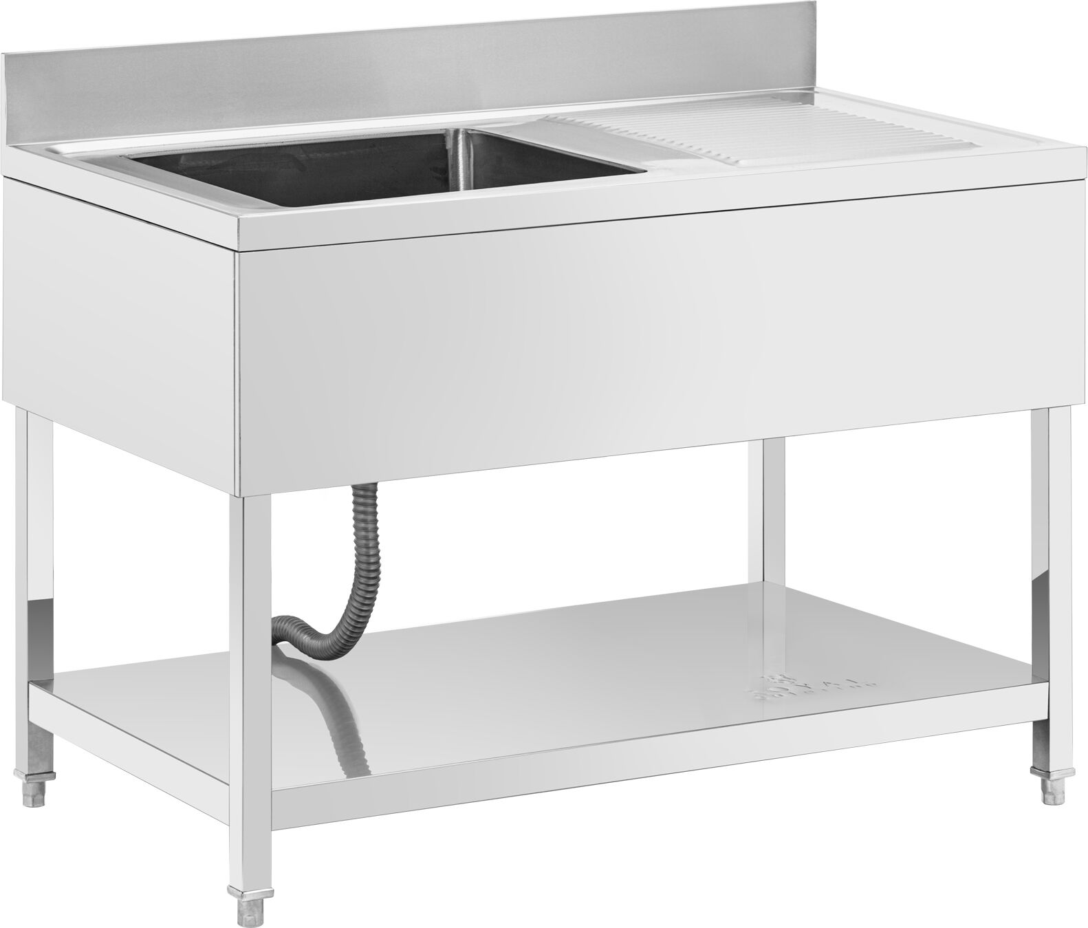 Sink Unit - 1 bowl - stainless steel - 120 x 70 cm - Royal Catering RCGS-1B120D7