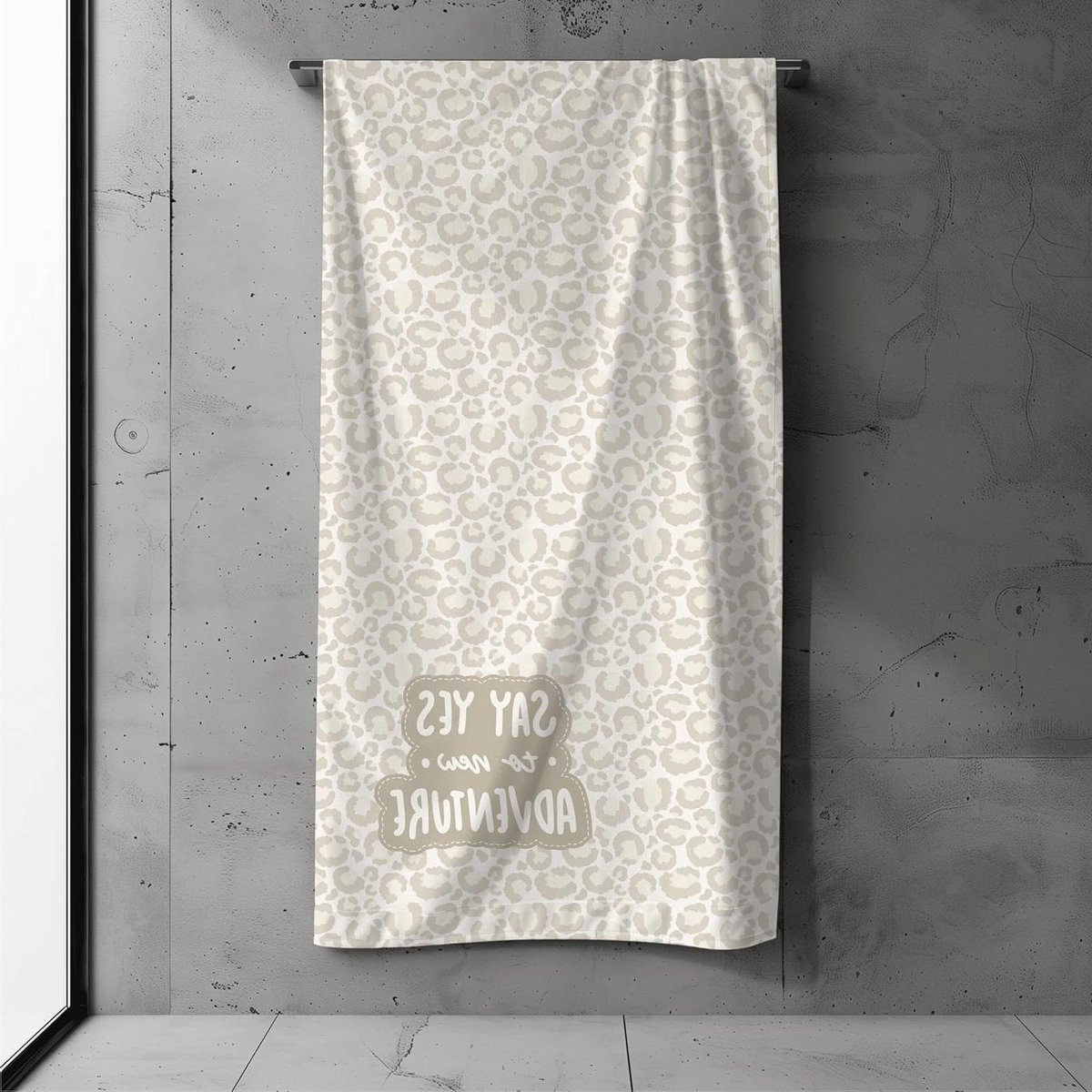 Strandlaken XXL Luipaard Beige - Zacht en Absorberend - 100 x 200 cm