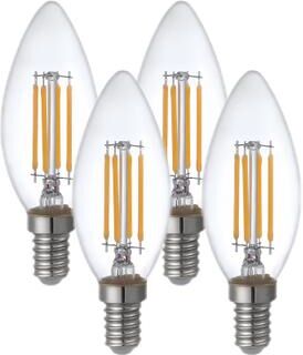 4.5 Watt Vintage Dimmable Clear Glass Filament 2700K Warm E12 LED Candelabra Light Bulb
