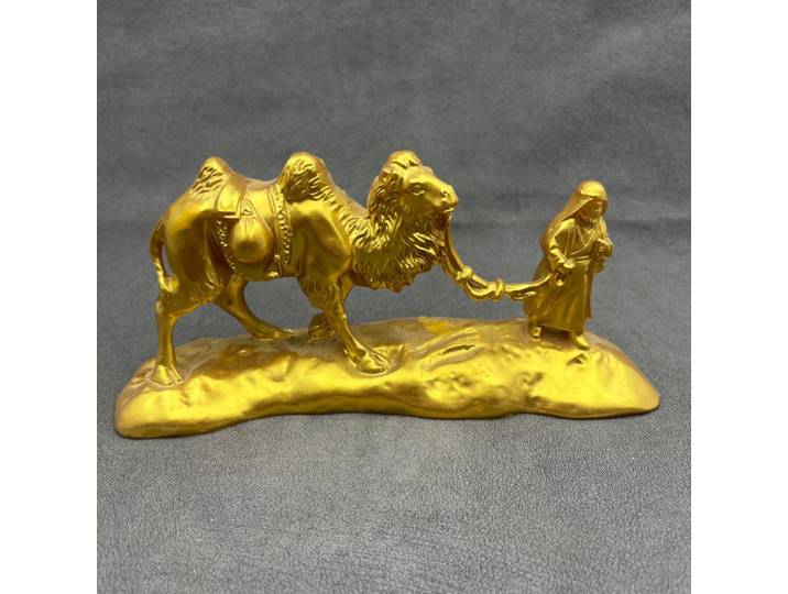 Artisanat en résine doré, ornement de chameau du désert, porte-stylo, décoration d'entrée de salon, artisanat