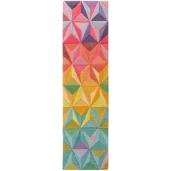 Läufer handgeschnitzt Bunt 60 x 230 cm - DERWENT   Kadima Design