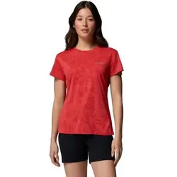 COLUMBIA Damen Shirt Bluebird Canyon II SS Crew, Größe L in Rot Rot