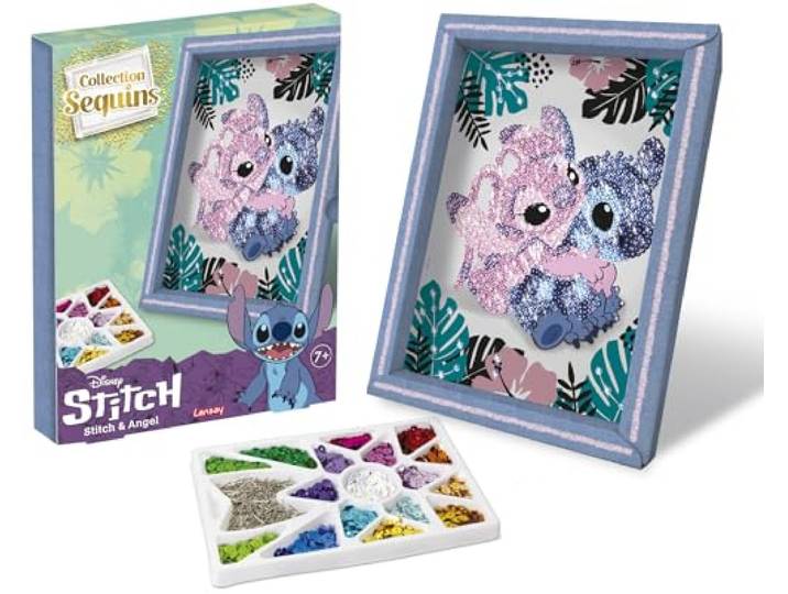 Lansay - Sequins Disney Stitch en Angel - Creatief Pakket - Vanaf 7 Jaar