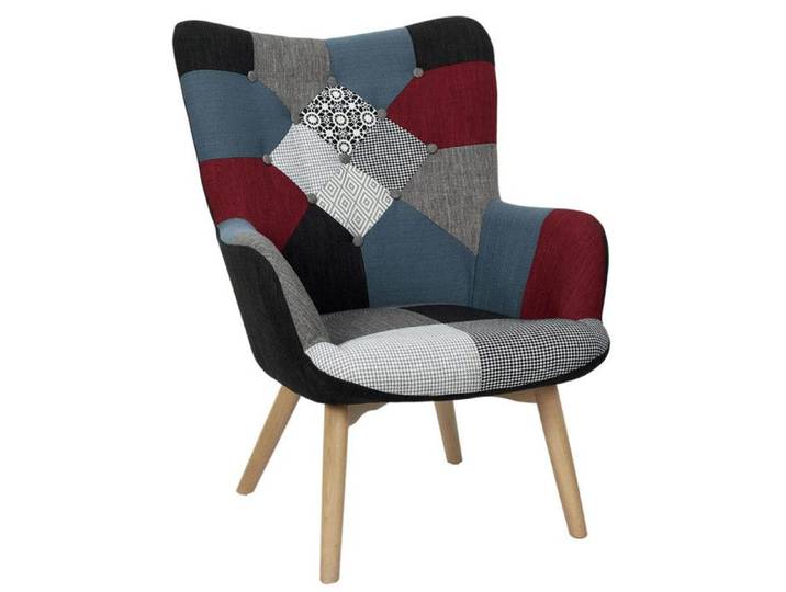 FEDERICA - Fauteuil Patchwork Motifs Colorés