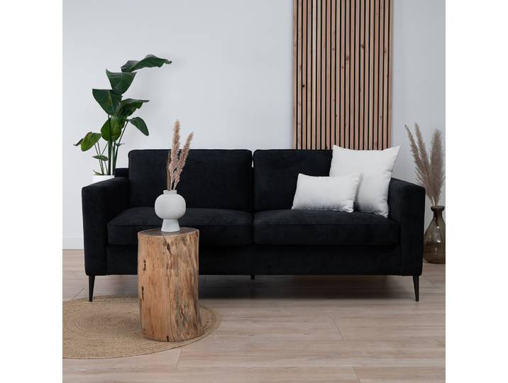 Bronx71 Sofa 3-Sitzer Orlando Stoff schwarz
