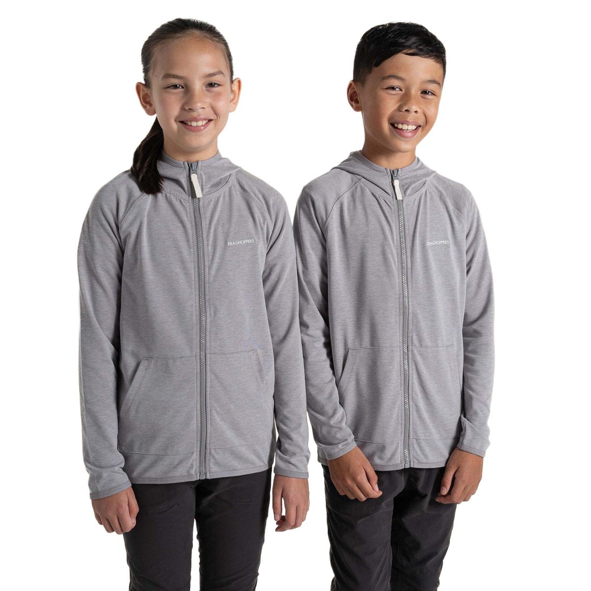 Craghoppers Nosilife Frey Hooded Jacket soft grey marl (3S1) 128 CKT601 3S1 C07