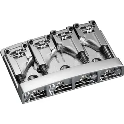 Schaller 3D-4 Bass Bridge chrome, Gitarre Zubehör, Silber