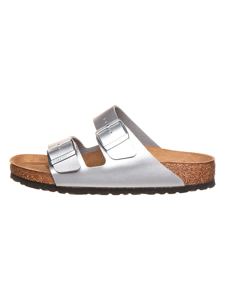 Birkenstock Pantoletten "Arizona" in Silber - 37