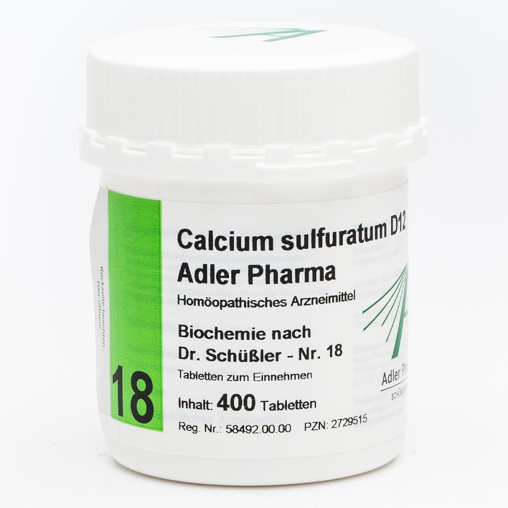 Adler Pharma Produktion und Vertrieb GmbH Biochemie Adler 18 Calcium sulf.D12 Adl.p. Tabletten 02729515