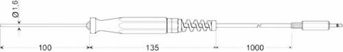 Greisinger GTF 175/1.6 Tauchfühler -70 bis 200°C Fühler-Typ Pt1000