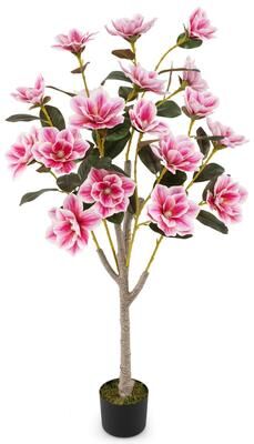 "1/2pcs 51"" Artificial Magnolia Tree Faux Flower Plant w/PEVA Leaves"
