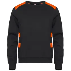 CLIQUE Ambition Roundneck Sweatshirt 170 - schwarz/orangehigh visibility 4XL