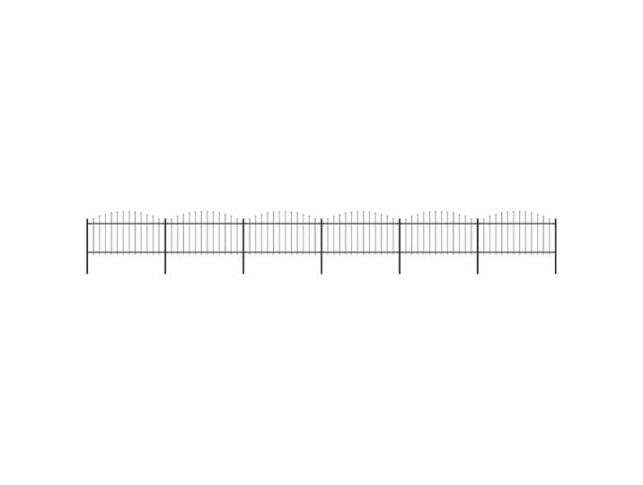 vidaXL Gartenzaun mit Speerspitze Stahl 1005 x 150 cm Schwarz