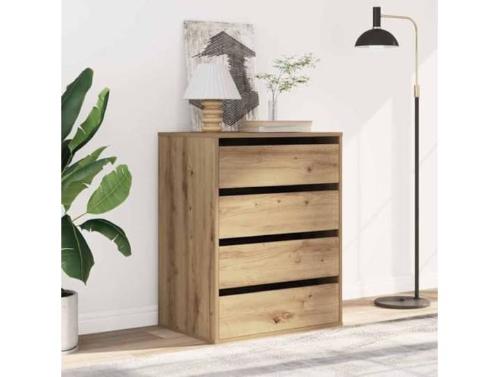 HGFDSAWE Kommode Artisan-Eiche Holzwerkstoff Schubladen-Schrank 60x41x76 Zeitloses Design, 4 praktische Schubladen, Robuste Oberfl che, Standfest