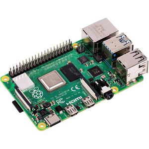 Raspberry Einplatinencomputer Pi 4 Model B 4GB, BCM2711, ARM Cortex-A72, USB 3.0 / 2.0