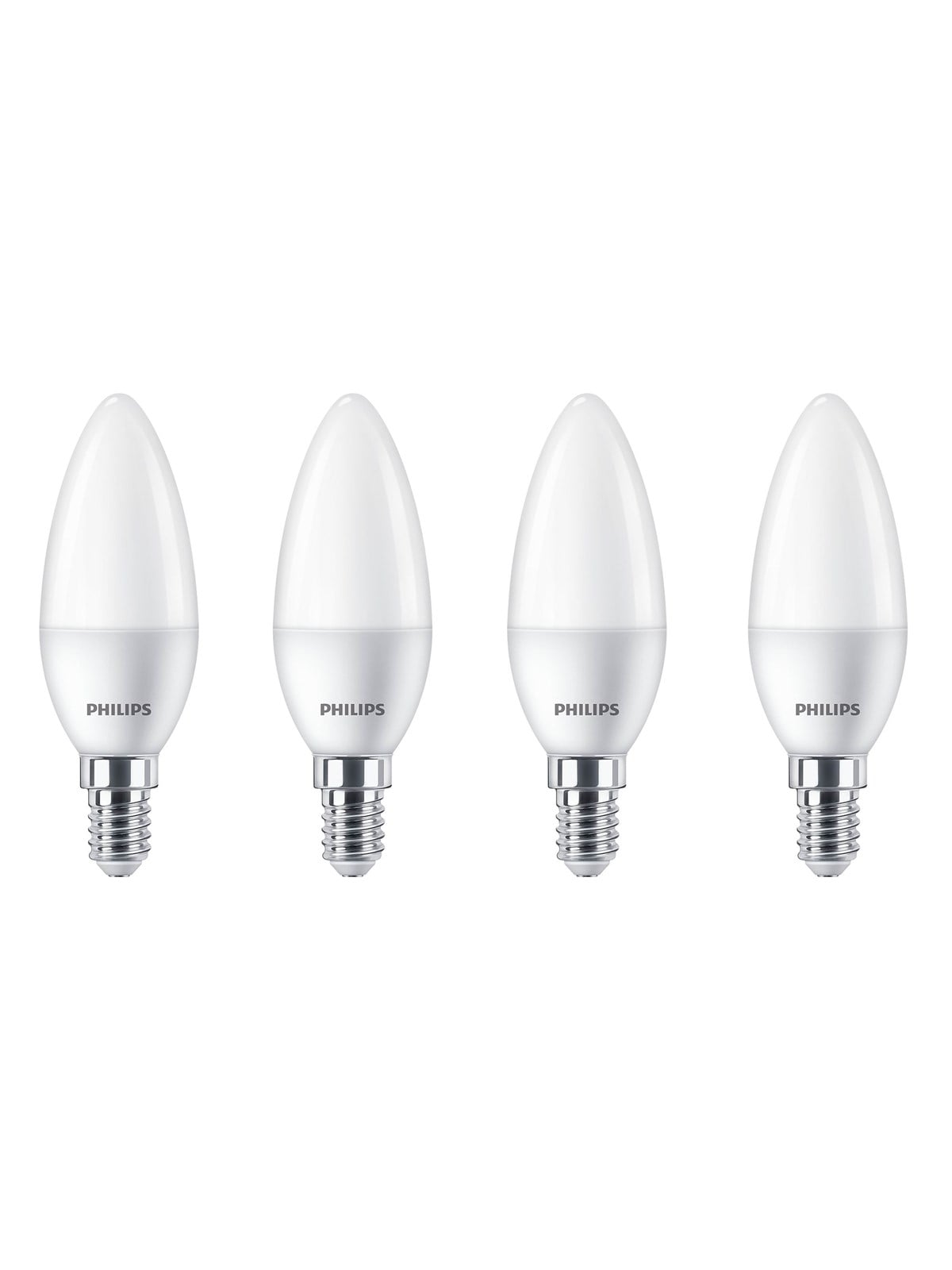 Philips LED-Lampe Candle 5W/827 (40W) Frosted 4-pack E14