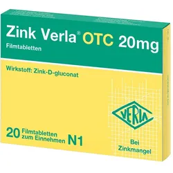 ZINK VERLA OTC 20 mg Filmtabletten 20 St