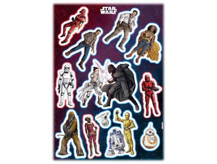 Wandtattoo KOMAR Star Wars Heroes Villains - Grösse 50 x 70 cm , bunt, B:50cm H:70cm, Folie, Wandtattoos, Wandtattoo, selbstklebend, Wandsticker, Kinderzimmer