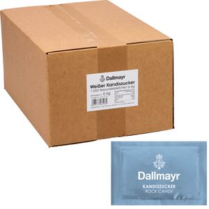 Dallmayr Zuckersticks Teezuckerbriefchen Kandiszucker, je 6 g, 1000 Stück