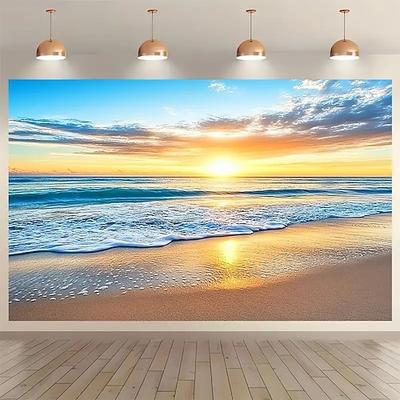 Landschaft Strand Sonnenuntergang hängender Wandteppich Wandkunst großes Wandteppich-Mural-Dekor Fotografie Hintergrunddecke Vorhang Heim Schlafzimmer Wohnzimmer Dekoration
