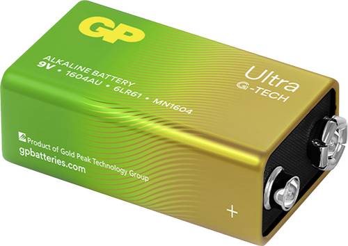 GP Ultra 9 V Block-Batterie Alkali-Mangan 9 V 1 St.