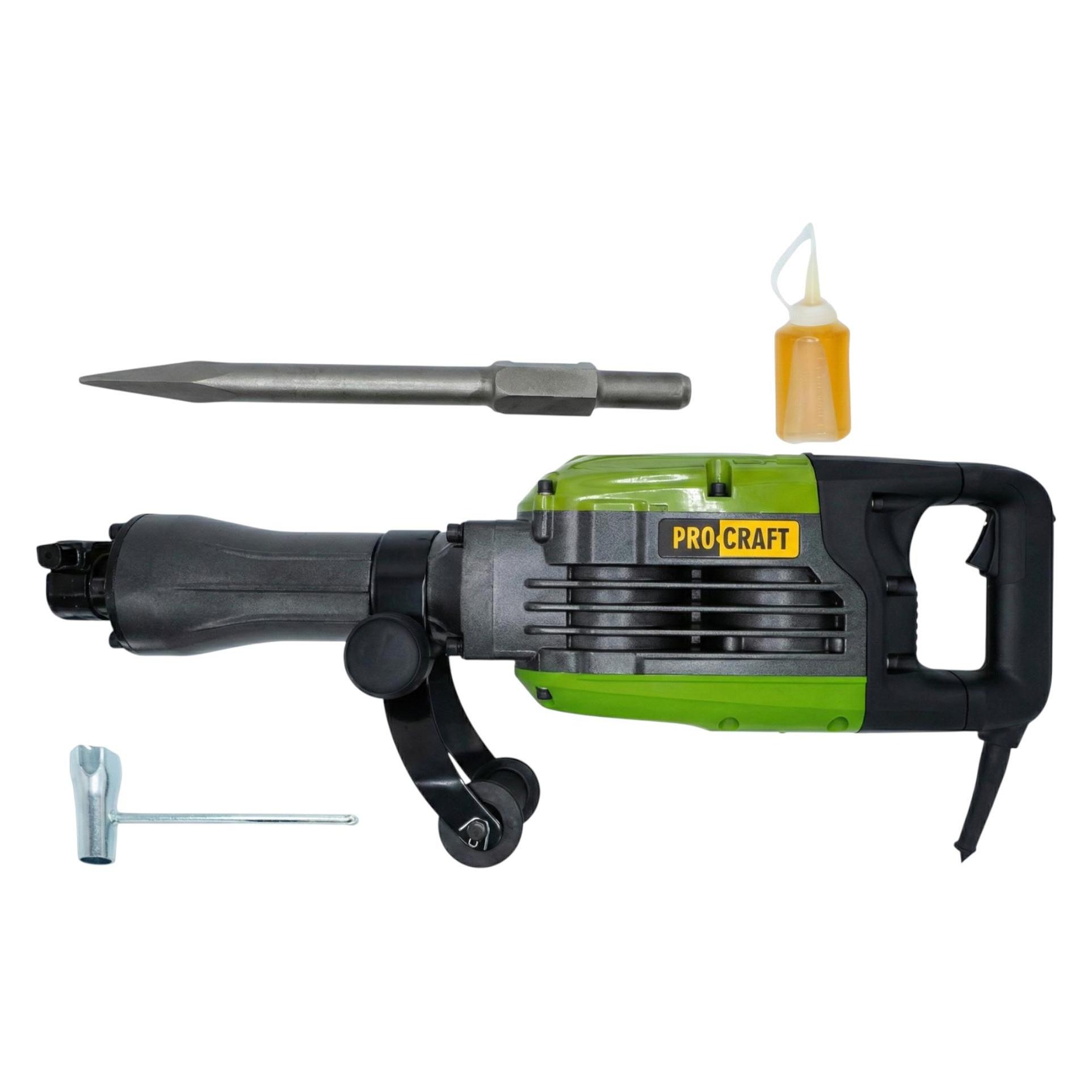 Procraft PSH2600 Abbruchhammer 1200 W 50 J 1400 Schläge pro Minute + Meissel + Koffer (Netzbetrieb, Abbruchhammer) (PSH2600)