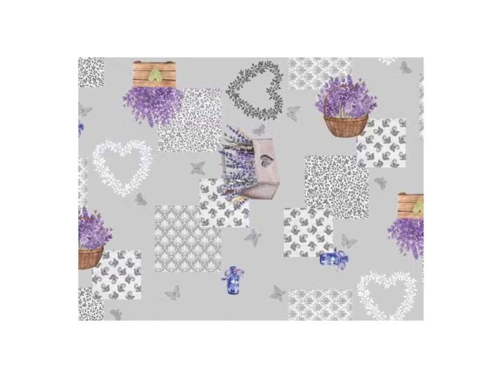 NORFTUFTING “Lauris Gris” Nappe en toile cirée ronde 140 cm