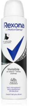 Rexona Invisible Black and White antitranspirante em spray desodorizante antitranspirante em spray 150 ml. Invisible Black and White