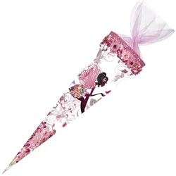 Nestler, Schultüte, Schultüte Blumenfee 85cm 12eckig Blumenranke (81.50 cm)
