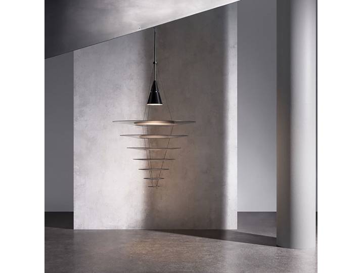 Enigma 825 Pendelleuchte Black - Louis Poulsen - Wohnzimmer - Aluminium