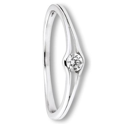 Goldring ONE ELEMENT "Zirkonia Ring aus 333 Weißgold Zirkonia Ring aus 333 Weißgold" Gr. 53, silber, Fingerringe, Damen, 53,mit Zirkonia, Gold Weißgold 333, Gold, Weißgold 333, Goldring, Feine Gestaltung – ein Sinnbild mit ruhiger Eleganz