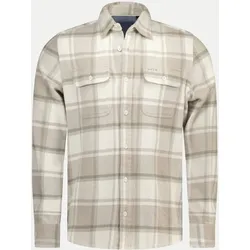 Flanell-Overshirt Kariert Beige 3XL
