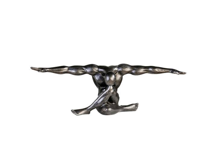 Skulptur Cliffhanger Silberfarben
