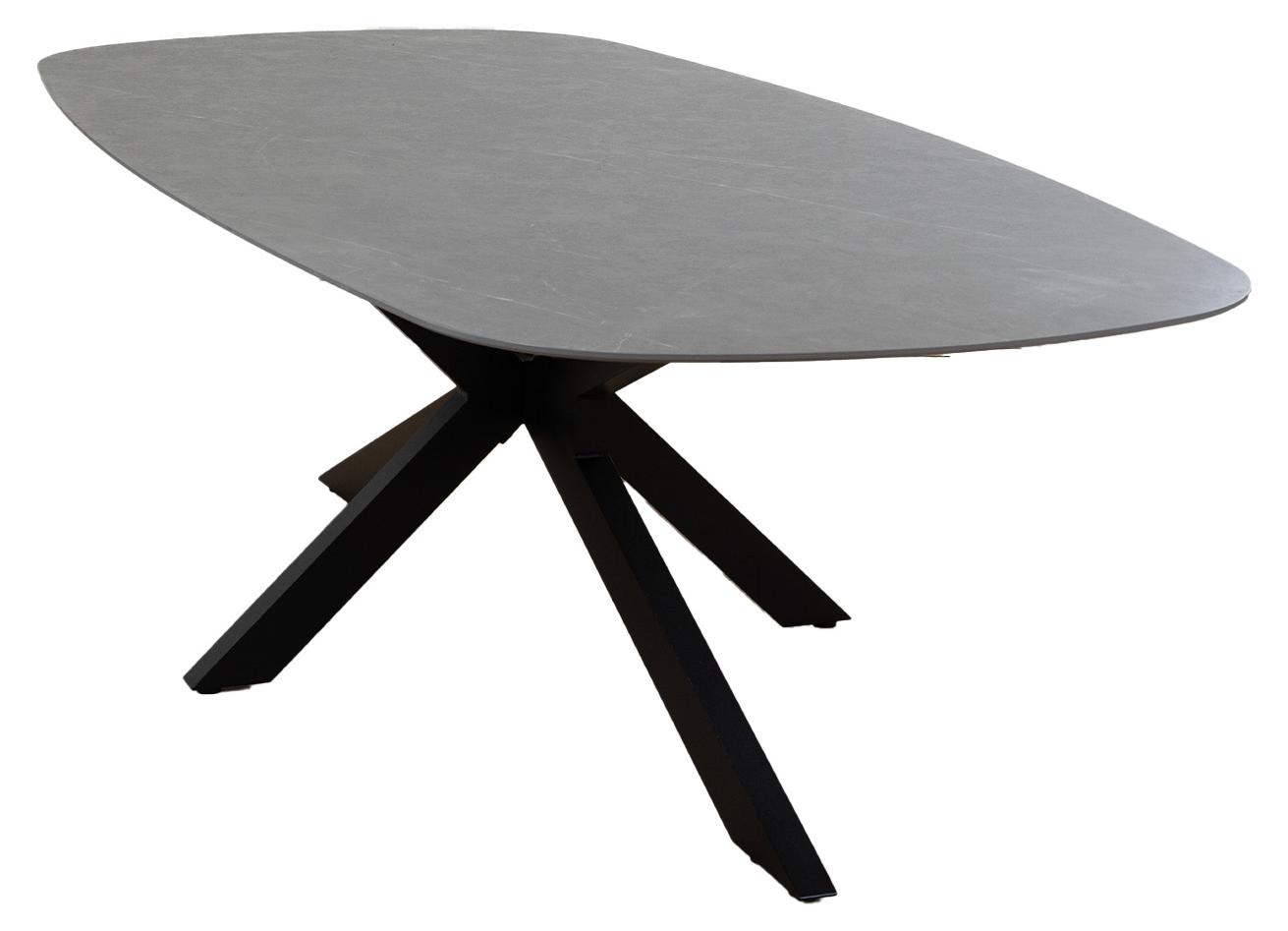 Gartentisch Barletta | 240x115 | Black/Desert Pearl | Aluminium & Kunststoff