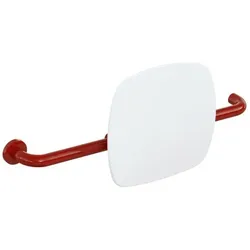 Hewi 801 Rückenstütze 801.51.9261L33 Wandabstand 150mm, Ausführung links, Lehne signalweiß, rubinrot