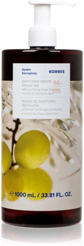 Korres Santorini Grape revitalising shower gel 1000 ml