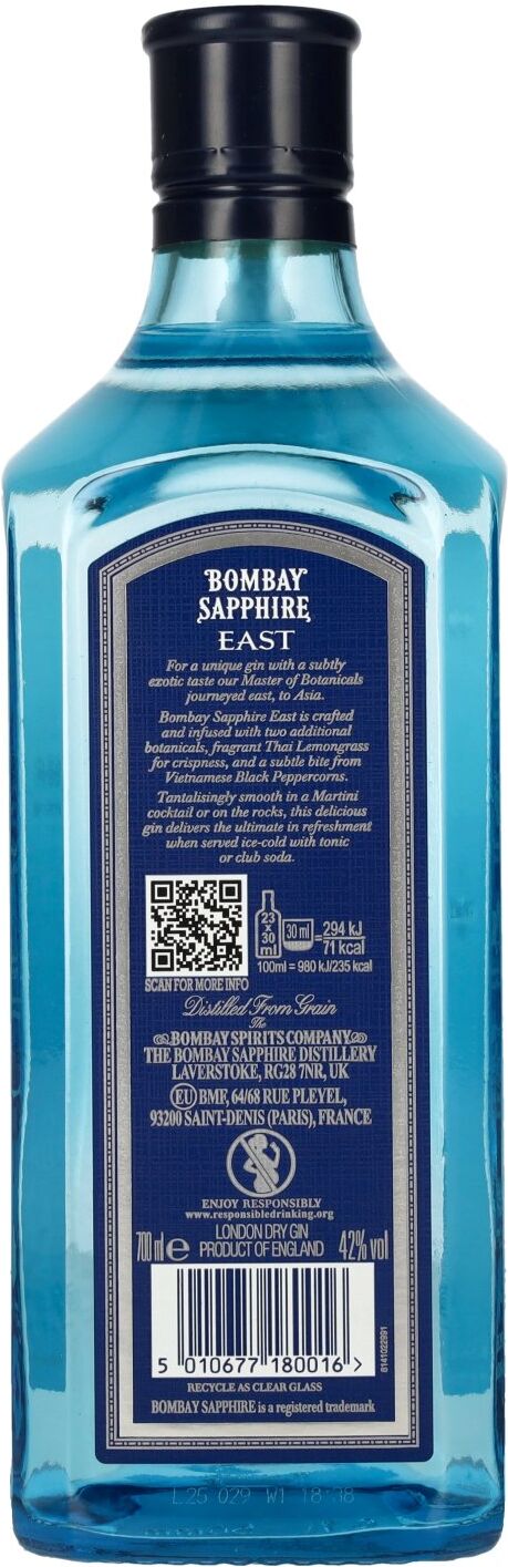Bombay Gin Bombay SAPPHIRE EAST Distilled London Dry Gin 42% Vol. 0,7l