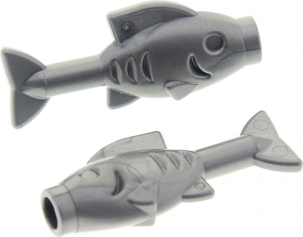 Lego Vis Set met 2x Dier in Zilver en Grijs