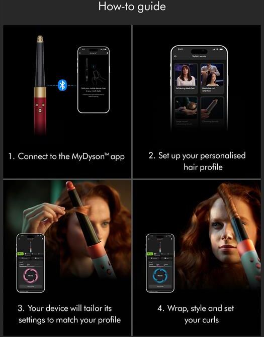 Dyson Styler Airwrap I.d. Lisci E Mossi-red Velvet Gold
