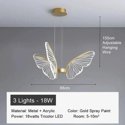 Uplift Essentials Synchronize Your Sanctuary With The High definition, High vibration Energy Of Our Butterfly Chandelier. Featuring A Soph 3 Heads white Light