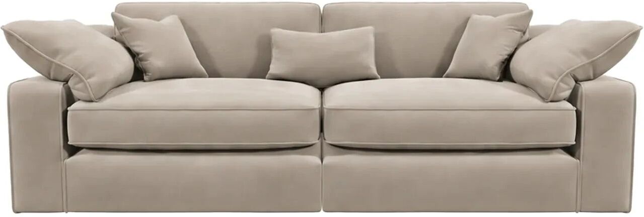 Victoria Mink Velvet 4 Seater Sofa, Standard Back