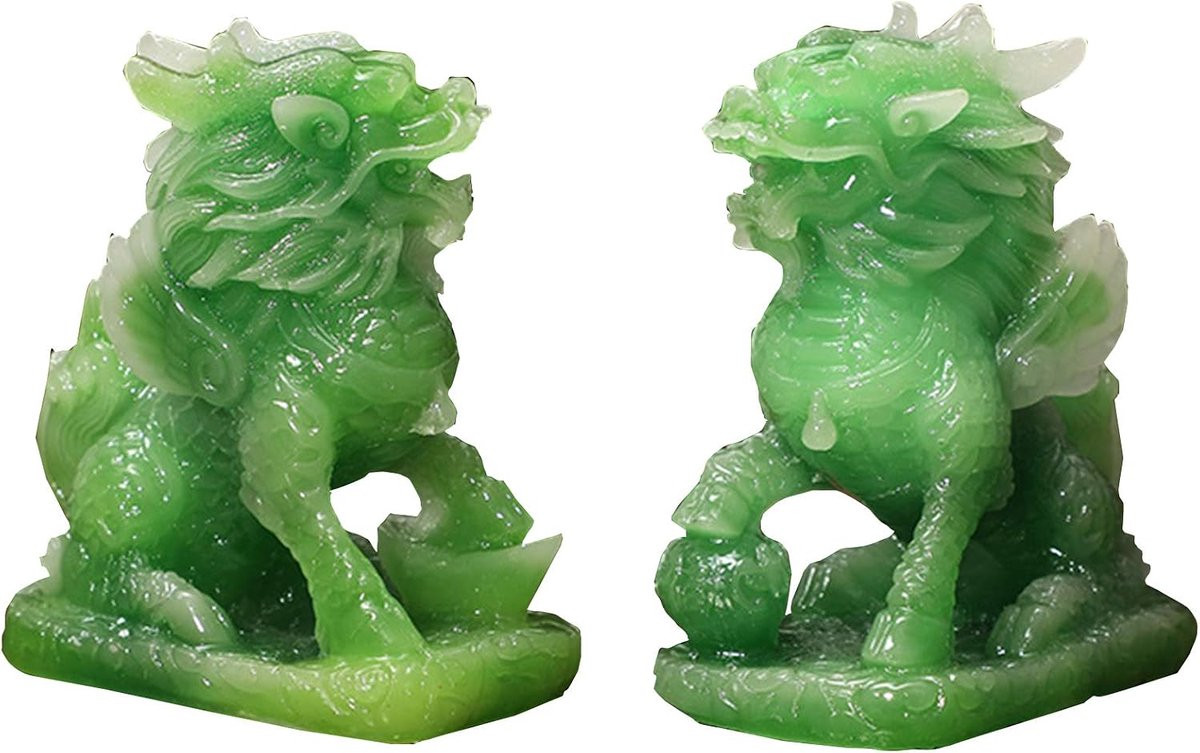 Chi Lin Beeldjes Feng Shui Decoratie Groen