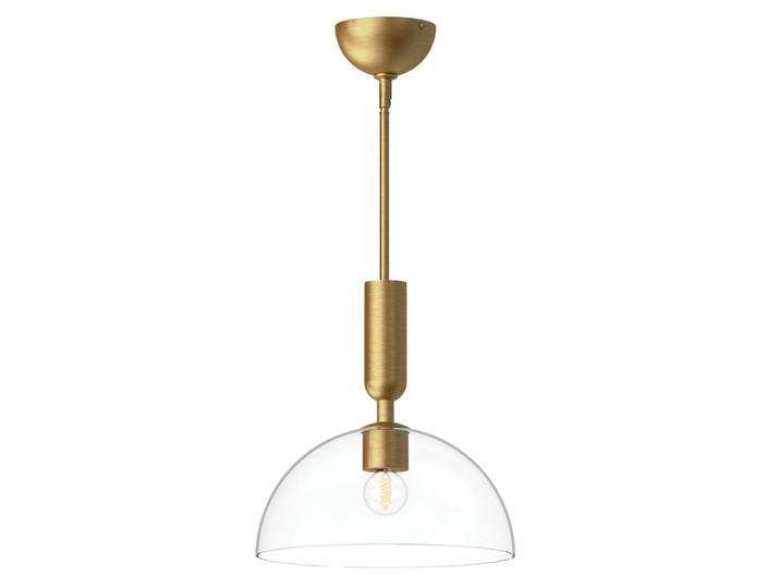 Suspension 1 Lumière Acier, Verre Transparent
