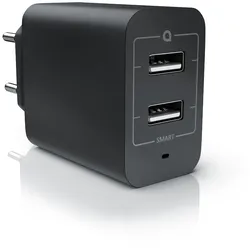Aplic USB-Ladegerät 4800 mA, 2-Port Netzteil für Handy/Smartphone/Tablet, 4800mA - 2400mA je Port