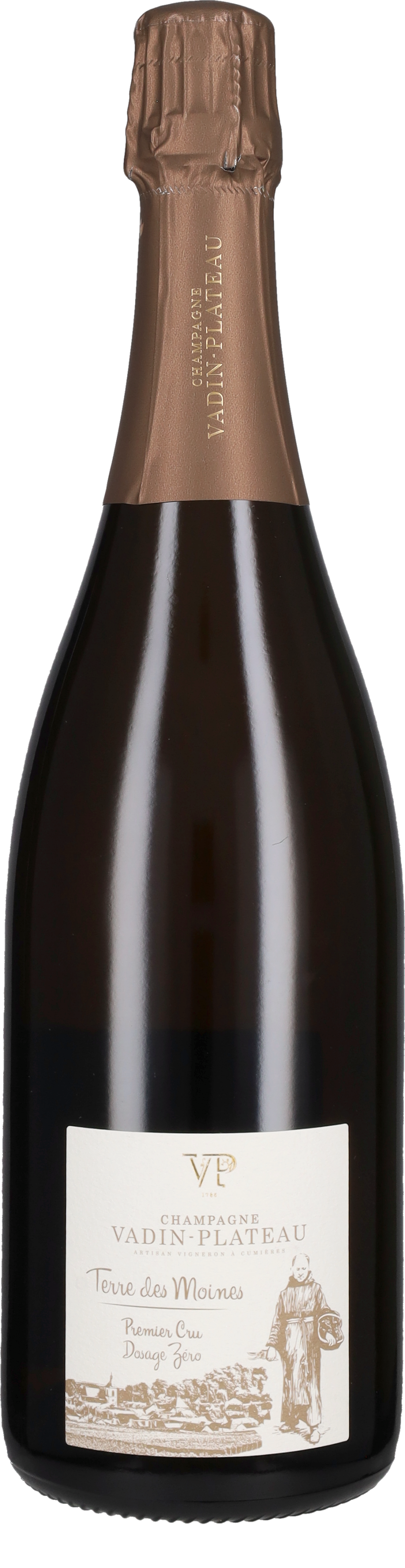 Vadin-Plateau Champagne Brut Nature 'Terre Des Moines' Vadin Plateau 2018