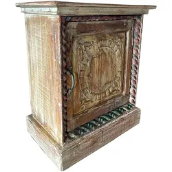 NACHTTISCH aus Holz, braun, 52x30x56cm