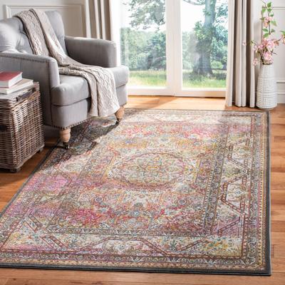 SAFAVIEH Luxor Keritza Boho Medallion Distressed Rug