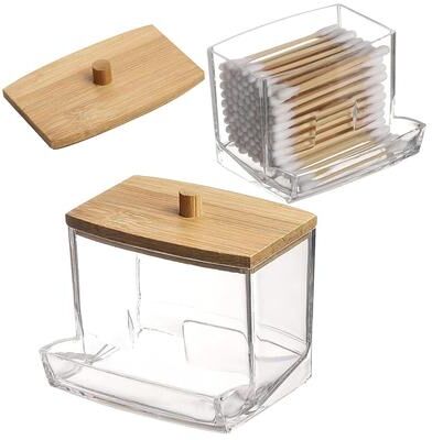 Discount Dollar Deals Desktop Square Cotton Swab, Dental Floss Storage Box, Portable Plastic, Waterproof Household Organizer Desktop Square Cotton Swab, Dental Floss Storage Box, Portable Plastic, Waterproof Household Organizer