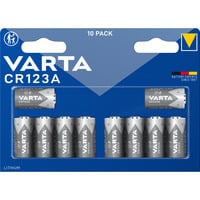 Lithium Cylindrical Batterie CR123A 3V, CR17345 10 Stück